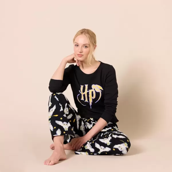 imageAmazon Essentials Harry Potter Womens Flannel Pajama Sleep SetsHarry Potter Hedwig  Womens