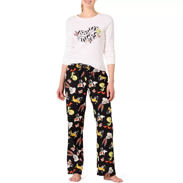 imageAmazon Essentials Looney Tunes Womens Flannel Pajama Sleep SetsLooney Tunes Gang  Womens
