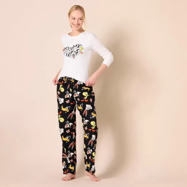 imageAmazon Essentials Looney Tunes Womens Flannel Pajama Sleep SetsLooney Tunes Gang  Womens