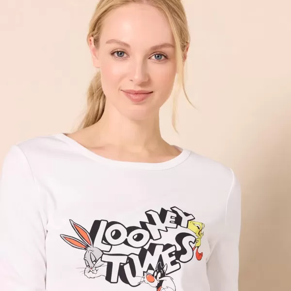 imageAmazon Essentials Looney Tunes Womens Flannel Pajama Sleep SetsLooney Tunes Gang  Womens