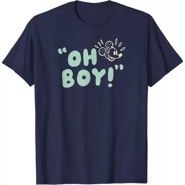 imageAmazon Essentials Mens Mickey Oh Boy TShirt Black SmallNavy Blue