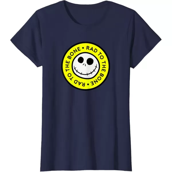 imageAmazon Essentials Mens Nightmare Before Christmas Jack Circle Rad To The Bone TShirt Black Graphic Print SmallNavy Blue