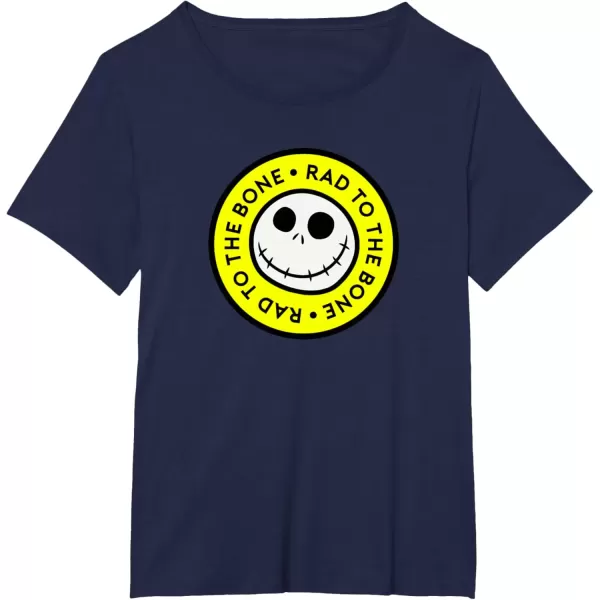imageAmazon Essentials Mens Nightmare Before Christmas Jack Circle Rad To The Bone TShirt Black Graphic Print SmallNavy Blue