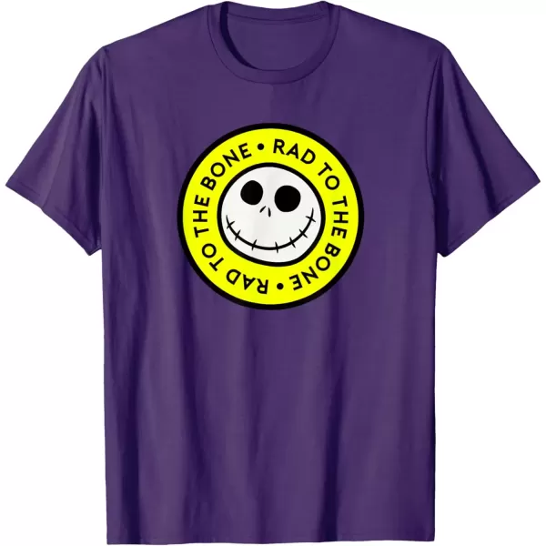 imageAmazon Essentials Mens Nightmare Before Christmas Jack Circle Rad To The Bone TShirt Black Graphic Print SmallPurple