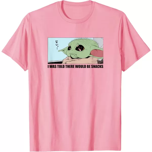 imageAmazon Essentials Mens The Mandalorian Sad Grogu Wants Snacks TShirt Grey SmallPink