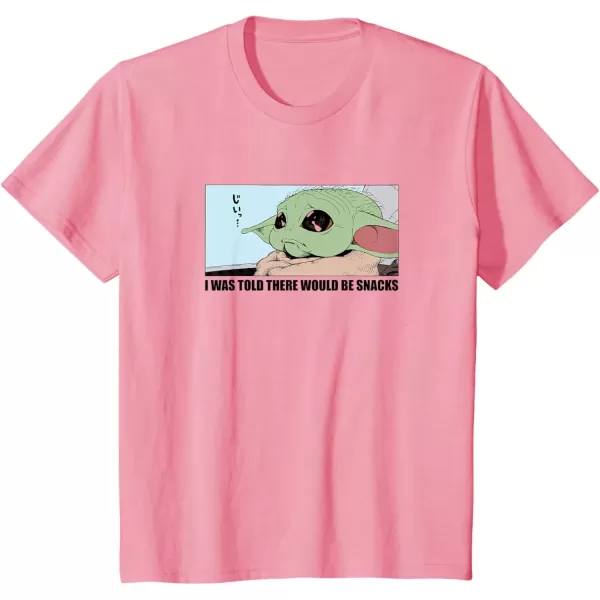 imageAmazon Essentials Mens The Mandalorian Sad Grogu Wants Snacks TShirt Grey SmallPink