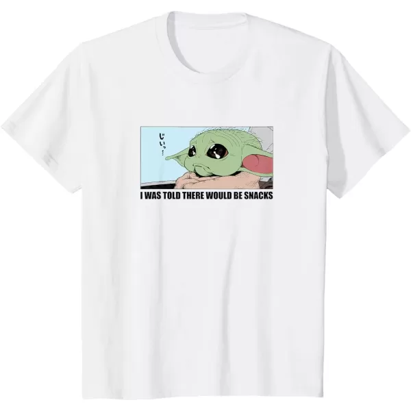 imageAmazon Essentials Mens The Mandalorian Sad Grogu Wants Snacks TShirt Grey SmallWhite