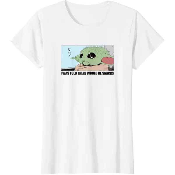 imageAmazon Essentials Mens The Mandalorian Sad Grogu Wants Snacks TShirt Grey SmallWhite