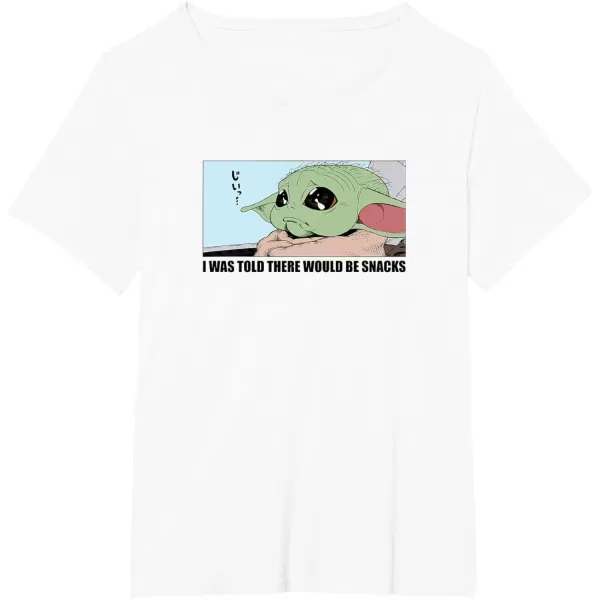 imageAmazon Essentials Mens The Mandalorian Sad Grogu Wants Snacks TShirt Grey SmallWhite