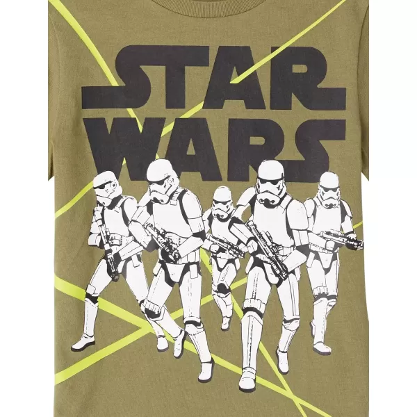 imageAmazon Essentials Disney  Marvel  Star Wars Boys and Toddlers Outfit Sets Previously Spotted Zebra Pack of 5Star Wars Wookiee