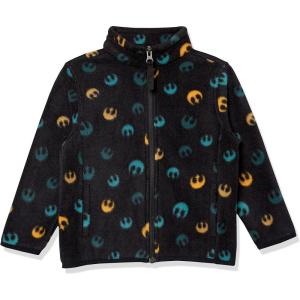 imageAmazon Essentials Disney  Marvel  Star Wars Boys and Toddlers Polar Fleece FullZip Mock JacketsBlack Star Wars