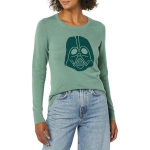 imageAmazon Essentials Disney  Marvel  Star Wars Womens Lightweight Crewneck SweatersStar Wars Vader