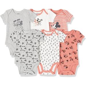 imageAmazon Essentials unisexbaby ShortSleeve Bodysuits6pack Mickey Expressions