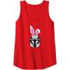 imageAmazon Essentials The Mandalorian Helmet Spring Easter Bunny Ears Tank TopRed