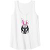 imageAmazon Essentials The Mandalorian Helmet Spring Easter Bunny Ears Tank TopWhite