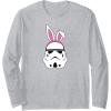 imageAmazon Essentials Star Wars Stormtrooper Spring Easter Bunny Ears Long Sleeve TShirtHeather Grey