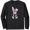 imageAmazon Essentials The Mandalorian Helmet Spring Easter Bunny Ears Long Sleeve TShirtBlack