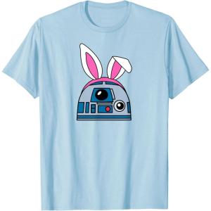 imageAmazon Essentials Star Wars R2D2 Spring Easter Bunny Ears TShirtBaby Blue