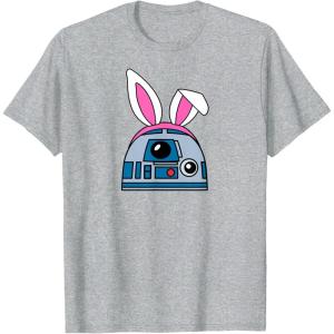 imageAmazon Essentials Star Wars R2D2 Spring Easter Bunny Ears TShirtHeather Grey