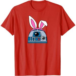 imageAmazon Essentials Star Wars R2D2 Spring Easter Bunny Ears TShirtRed