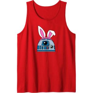 imageAmazon Essentials Star Wars R2D2 Spring Easter Bunny Ears Tank TopRed