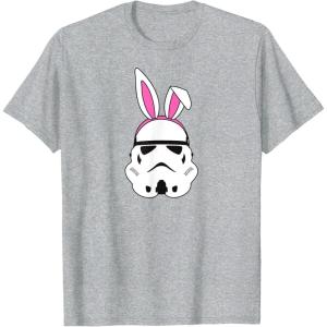 imageAmazon Essentials Star Wars Stormtrooper Spring Easter Bunny Ears TShirtHeather Grey