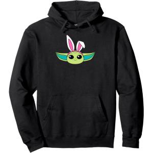 imageAmazon Essentials The Mandalorian Grogu Spring Easter Bunny Ears Pullover HoodieBlack