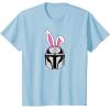 imageAmazon Essentials The Mandalorian Helmet Spring Easter Bunny Ears TShirtBaby Blue