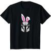 imageAmazon Essentials The Mandalorian Helmet Spring Easter Bunny Ears TShirtBlack