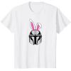 imageAmazon Essentials The Mandalorian Helmet Spring Easter Bunny Ears TShirtWhite