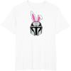 imageAmazon Essentials The Mandalorian Helmet Spring Easter Bunny Ears TShirtWhite