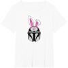 imageAmazon Essentials The Mandalorian Helmet Spring Easter Bunny Ears TShirtWhite