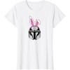 imageAmazon Essentials The Mandalorian Helmet Spring Easter Bunny Ears TShirtWhite