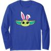 imageAmazon Essentials The Mandalorian Grogu Spring Easter Bunny Ears Long Sleeve TShirtRoyal Blue