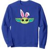 imageAmazon Essentials The Mandalorian Grogu Spring Easter Bunny Ears SweatshirtRoyal Blue