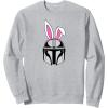 imageAmazon Essentials The Mandalorian Helmet Spring Easter Bunny Ears SweatshirtHeather Grey