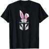 imageAmazon Essentials The Mandalorian Helmet Spring Easter Bunny Ears TShirtBlack