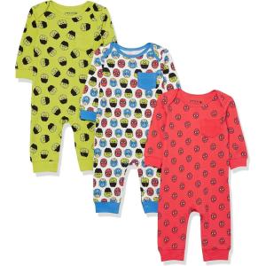 imageAmazon Essentials Disney  Marvel  Star Wars Unisex Babies Cotton Coveralls Pack of 3Marvel Friends