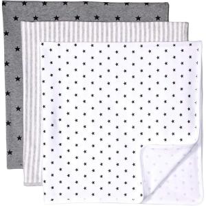 imageAmazon Essentials Unisex Kids Swaddle Blankets Pack of 3