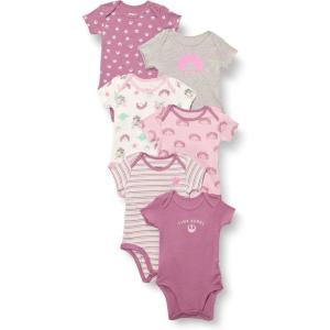 imageAmazon Essentials Disney  Marvel  Star Wars  Princess Baby Girls ShortSleeve Bodysuits Pack of 6Star Wars Tiny Rebel