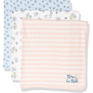 imageAmazon Essentials Disney  Marvel  Star Wars Unisex Kids Swaddle Blankets Pack of 33pack Alice Tea Party