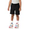 imageAmazon Essentials Boys and Toddlers Uniform Woven FlatFront Shorts Wrinkle Resistant Pack of 3Black