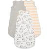 imageAmazon Essentials Unisex Babies Microfleece Wearable Blanket Sleep Sack Pack of 3Grey HeatherOrange StripeWhite Bunny