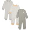 imageAmazon Essentials Unisex Babies Cotton Footless ZipFront Sleep and Play Pack of 3