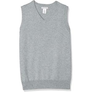 imageAmazon Essentials Boys and Toddlers Uniform Cotton VNeck Sweater Vest MultipacksLight Grey Heather