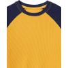 imageAmazon Essentials Boys and Toddlers LongSleeve Knit Thermal TShirt Pack of 3Grey Rugby StripeMustard YellowRust