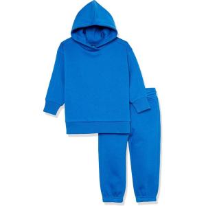 imageAmazon Essentials Unisex Kids and Toddlers Modern Sweat Set Pack of 2Bright Blue