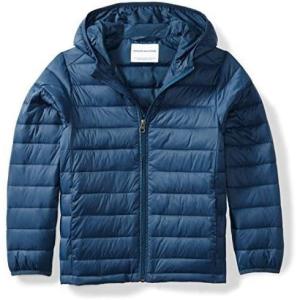 imageAmazon Essentials Boys and Toddlers Lightweight WaterResistant Packable Hooded Puffer JacketNavy