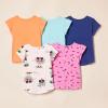 imageAmazon Essentials Girls and Toddlers ShortSleeve TShirt Tops Previously Spotted Zebra MultipacksAqua BlueEcruLight OrangeNavy Color BlockPink