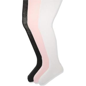 imageAmazon Essentials Girls Cotton Tights Pack of 3WhitePinkBlack
